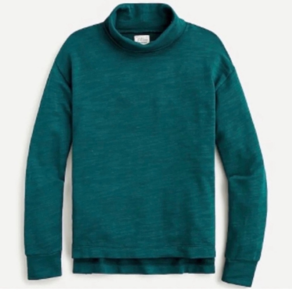 J. Crew vintage terry turtleneck green size l